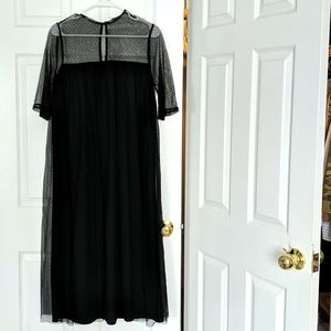 Mango Mesh Maxi Dress